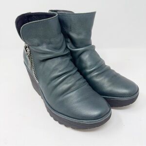 Fly London Yoxi Leather Wedge Ankle Boot